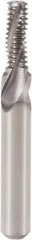 Seco - M4x0.70 Metric Coarse, 0.124" Cutting Diam, 3 Flute, Solid Carbide Helical Flute Thread Mill - Internal Thread, 0.315" LOC, 1.929" OAL, 6mm Shank Diam - Exact Tool & Supply