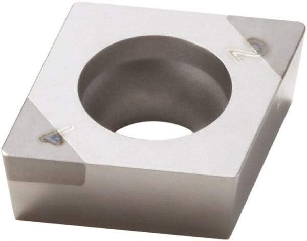 Seco - CCGW32.51 Grade CBN200 PCBN Turning Insert - Uncoated, 80° Diamond, 3/8" Inscr Circle, 5/32" Thick, 1/64" Corner Radius - Exact Tool & Supply