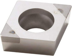 Seco - CCGW32.51 Grade CBN200 PCBN Turning Insert - Uncoated, 80° Diamond, 3/8" Inscr Circle, 5/32" Thick, 1/64" Corner Radius - Exact Tool & Supply
