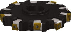 Seco - Arbor Hole Connection, 1.0236" Cutting Width, 1.9803" Depth of Cut, 160mm Cutter Diam, 1.5748" Hole Diam, 5 Tooth Indexable Slotting Cutter - 335.25 Toolholder, L/XNHQ 1407 Insert - Exact Tool & Supply
