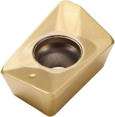 Seco - XOMX120431 M12 Grade F40M Carbide Milling Insert - TiAlN/TiN Finish, 0.1547" Thick, 3.1mm Corner Radius - Exact Tool & Supply