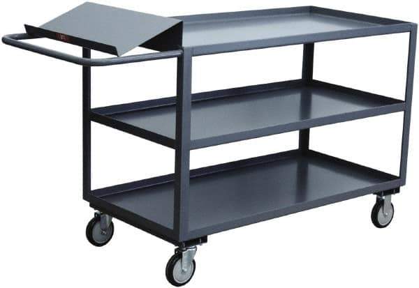 Jamco - 1,200 Lb Capacity, 30" Wide x 36" Long x 35" High Heavy Duty Service Cart - 3 Shelf, Steel - Exact Tool & Supply