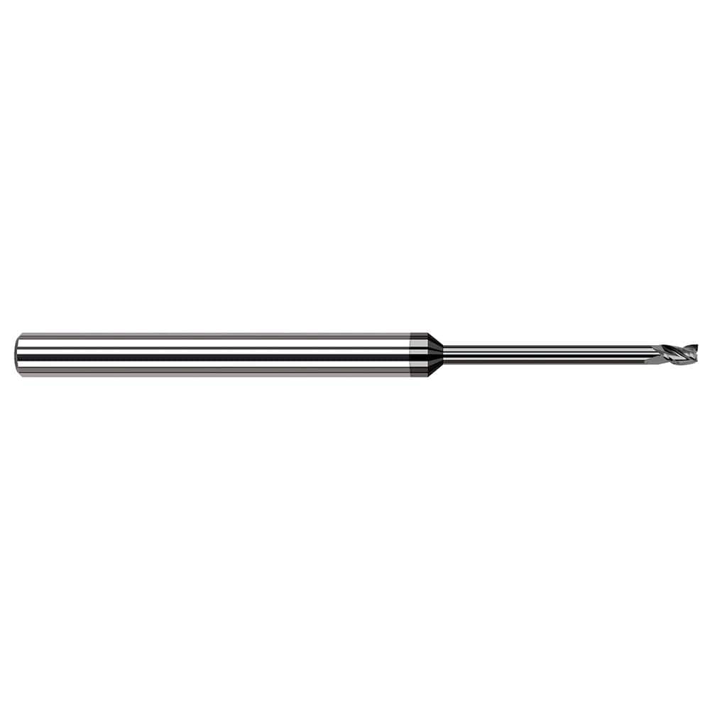 Harvey Tool - 1/16", 3/32" LOC, 1/8" Shank Diam, 2-1/2" OAL, 3 Flute Solid Carbide Square End Mill - Exact Tool & Supply