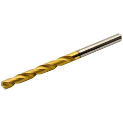 Seco - 0.1969" 140° Solid Carbide Jobber Drill - Multilayer TiAlN Finish, Right Hand Cut, Spiral Flute, Straight Shank, 3.228" OAL, Standard Point - Exact Tool & Supply