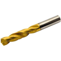 Seco - 0.2365" 140° Solid Carbide Jobber Drill - Multilayer TiAlN Finish, Right Hand Cut, Spiral Flute, Straight Shank, 3.228" OAL, Standard Point - Exact Tool & Supply