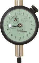 Mahr - 0.05" Range, 0-10-0 Dial Reading, 0.0005" Graduation Dial Drop Indicator - 1-3/4" Dial, 0.02" Range per Revolution, 0.0005" Accuracy, Revolution Counter - Exact Tool & Supply