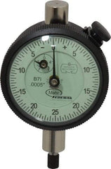 Mahr - 1/8" Range, 0-25-0 Dial Reading, 0.0005" Graduation Dial Drop Indicator - 1-3/4" Dial, 0.05" Range per Revolution, 0.0005" Accuracy, Revolution Counter - Exact Tool & Supply