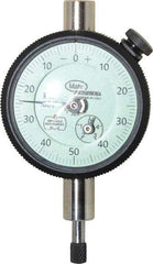 Mahr - 1/4" Range, 0-50-0 Dial Reading, 0.001" Graduation Dial Drop Indicator - 1-3/4" Dial, 0.1" Range per Revolution, 0.001" Accuracy, Revolution Counter - Exact Tool & Supply