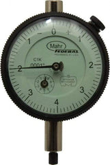 Mahr - 0.02" Range, 0-8 Dial Reading, 0.0001" Graduation Dial Drop Indicator - 2-1/4" Dial, 0.008" Range per Revolution, 0.0001" Accuracy, Revolution Counter - Exact Tool & Supply