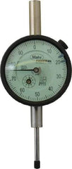 Mahr - 1" Range, 0-100 Dial Reading, 0.001" Graduation Dial Drop Indicator - 2-1/4" Dial, 0.1" Range per Revolution, 0.001" Accuracy, Revolution Counter - Exact Tool & Supply