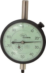 Mahr - 1" Range, 0-100 Dial Reading, 0.001" Graduation Dial Drop Indicator - 2-3/4" Dial, 0.1" Range per Revolution, 0.001" Accuracy, Revolution Counter - Exact Tool & Supply