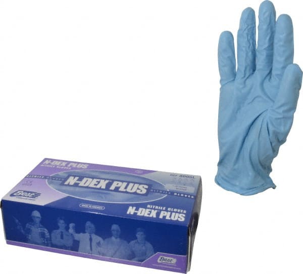 SHOWA - Size L, 8 mil, Industrial Grade, Powdered Nitrile Disposable Gloves - Exact Tool & Supply