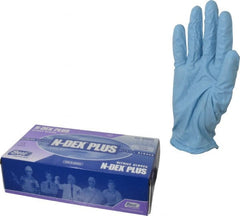 SHOWA - Size L, 8 mil, Industrial Grade, Powdered Nitrile Disposable Gloves - Exact Tool & Supply