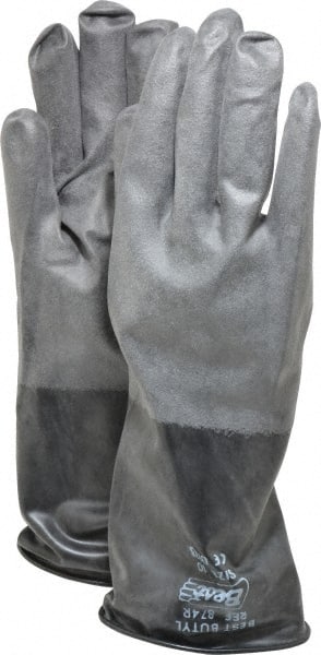 SHOWA - Size XL (10), 14" Long, 14 mil, Unsupported, Butyl Chemical Resistant Gloves - Exact Tool & Supply