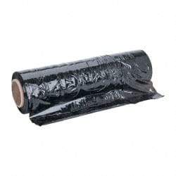 Stretch Associates - 18" x 1,500' 80 Gauge Black Hand Held Stretch & Pallet Wrap for Use with Dispenser - 4 Piece, 80 Gauge, Black - Exact Tool & Supply