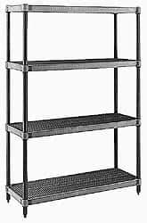 Metro - 36" Wide, 1-1/2" High, Open Shelving Shelf - Polymer, 24" Deep, Use with Metro Max I - Exact Tool & Supply