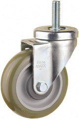 Value Collection - 4" Diam x 1-1/4" Wide x 5-13/32" OAH Stem Mount Swivel Caster - Polyurethane, 300 Lb Capacity, Ball Bearing, 1/2-13 x 1-1/2" Threaded Stem - Exact Tool & Supply