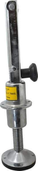 Vestil - 18 Inches Overall Height, 5,000 Lbs. Load Limit Leveling Jack - 4-1/2 Inches to 13-1/2 Inches Height Below Frame, 9 Inch Long Screw Travel - Exact Tool & Supply