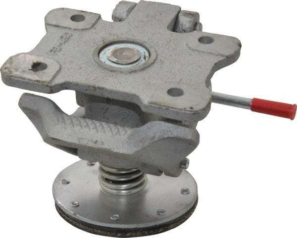 Albion - 5-11/32" Mounting Height, Position Floor Lock for 4" Diam Caster Wheels - 4-11/16" Retracted Clearance, 3-11/16" x 5-3/8" Top Plate Size, 2-5/8" x 3-5/8" Bolt Hole Spacing - Exact Tool & Supply