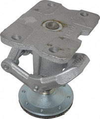Albion - 7-1/4" Mounting Height, Position Floor Lock for 5 & 6" Diam Caster Wheels - 6-1/4" Retracted Clearance, 4-1/2" x 6" Top Plate Size, 2-7/16" x 4-15/16" Bolt Hole Spacing - Exact Tool & Supply