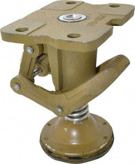 Albion - 7-3/4" Mounting Height, Position Floor Lock for 5 & 6" Diam Caster Wheels - 6-3/4" Retracted Clearance, 4-1/2" x 6" Top Plate Size, 2-7/16" x 4-15/16" Bolt Hole Spacing - Exact Tool & Supply