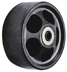 Albion - 6 Inch Diameter x 2 Inch Wide, Semi-Steel Caster Wheel - 1,650 Lb. Capacity, 2-3/8 Inch Hub Length, 1/2 Inch Axle Diameter, Roller Bearing - Exact Tool & Supply