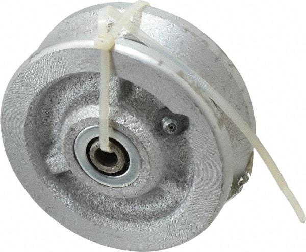 Albion - 4 Inch Diameter x 1-1/2 Inch Wide, Cast Iron Caster Wheel - 600 Lb. Capacity, 1-3/4 Inch Hub Length, 3/8 Inch Axle Diameter, Roller Bearing - Exact Tool & Supply