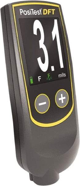 Made in USA - 0 to 40 mil Digital Coating Thickness Gage - For Use with Ferrous Bases - Exact Tool & Supply
