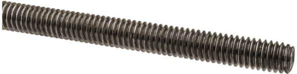 Made in USA - 5/16-18 UNC (Coarse), 6' Long, Low Carbon Steel Threaded Rod - Oil Finish Finish, Right Hand Thread - Exact Tool & Supply