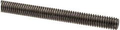 Made in USA - 5/16-18 UNC (Coarse), 6' Long, Low Carbon Steel Threaded Rod - Oil Finish Finish, Right Hand Thread - Exact Tool & Supply