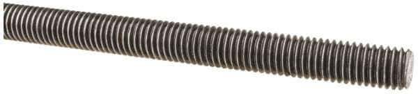 Made in USA - 1/2-13 UNC (Coarse), 6' Long, Low Carbon Steel Threaded Rod - Oil Finish Finish, Right Hand Thread - Exact Tool & Supply