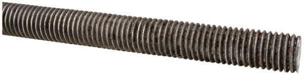 Made in USA - 5/8-11 UNC (Coarse), 6' Long, Low Carbon Steel Threaded Rod - Oil Finish Finish, Right Hand Thread - Exact Tool & Supply