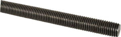 Made in USA - 7/8-9 UNC (Coarse), 6' Long, Low Carbon Steel Threaded Rod - Oil Finish Finish, Right Hand Thread - Exact Tool & Supply