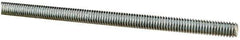 Made in USA - 5/16-18 UNC (Coarse), 6' Long, Low Carbon Steel Threaded Rod - Zinc-Plated Finish, Right Hand Thread - Exact Tool & Supply