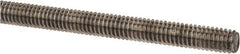 Made in USA - 5/8-11 UNC (Coarse), 6' Long, Low Carbon Steel Threaded Rod - Zinc-Plated Finish, Right Hand Thread - Exact Tool & Supply