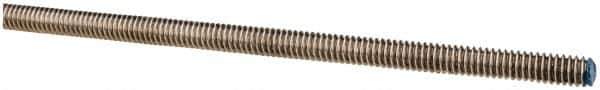 Made in USA - 1/4-20 UNC (Coarse), 6' Long, Stainless Steel Threaded Rod - Right Hand Thread - Exact Tool & Supply