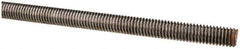 Value Collection - 3/8-16 UNC (Coarse), 6' Long, Alloy Steel Threaded Rod - Plain Finish, Right Hand Thread - Exact Tool & Supply