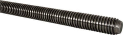 Value Collection - 1-1/2-6 UNC (Coarse), 6' Long, Alloy Steel Threaded Rod - Plain Finish, Right Hand Thread - Exact Tool & Supply