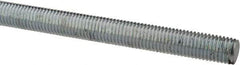 Made in USA - 5/16-24 UNF (Fine), 6' Long, Low Carbon Steel Threaded Rod - Zinc-Plated Finish, Right Hand Thread - Exact Tool & Supply