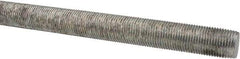 Made in USA - 5/8-18 UNF (Fine), 6' Long, Low Carbon Steel Threaded Rod - Zinc-Plated Finish, Right Hand Thread - Exact Tool & Supply