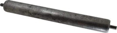 Made in USA - Replacement Conveyor Roller for 16 Inches Between Frame - 1.9 Inch Diameter, 7/16 Inch Axle, Galvanized Steel Finish, 14 Gage - Exact Tool & Supply