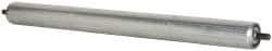 Made in USA - Replacement Conveyor Roller for 21-7/8 Inches Between Frame - 1.9 Inch Diameter, 7/16 Inch Axle, Galvanized Steel Finish, 16 Gage - Exact Tool & Supply