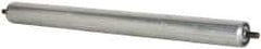 Made in USA - Replacement Conveyor Roller for 21-7/8 Inches Between Frame - 1.9 Inch Diameter, 7/16 Inch Axle, Galvanized Steel Finish, 16 Gage - Exact Tool & Supply