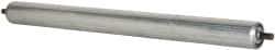 Made in USA - Replacement Conveyor Roller for 21-7/8 Inches Between Frame - 1.9 Inch Diameter, 7/16 Inch Axle, Galvanized Steel Finish, 14 Gage - Exact Tool & Supply