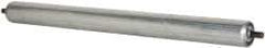 Made in USA - Replacement Conveyor Roller for 21-7/8 Inches Between Frame - 1.9 Inch Diameter, 7/16 Inch Axle, Galvanized Steel Finish, 14 Gage - Exact Tool & Supply