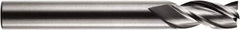 RobbJack - 5/8", 1-1/4" LOC, 5/8" Shank Diam, 3-1/2" OAL, 3 Flute, Solid Carbide Square End Mill - Single End, Uncoated, Spiral Flute, 35° Helix, Centercutting, Right Hand Cut, Right Hand Flute, Series A1-303 - Exact Tool & Supply