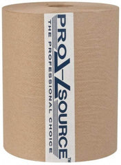 PRO-SOURCE - Hard Roll of 1 Ply Natural Paper Towels - 10" Wide, 600' Roll Length - Exact Tool & Supply