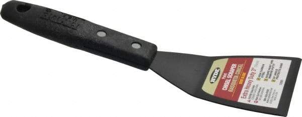 Hyde Tools - Stiff Carbon Steel Bent Chisel - 3" Blade Width, Polypropylene Handle - Exact Tool & Supply