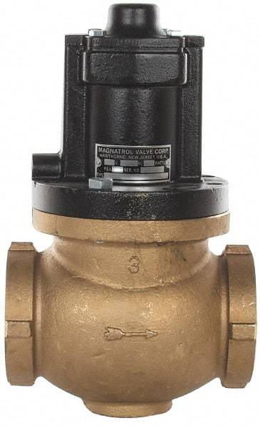 Magnatrol Valve - 3" Port, 2 Way, Bronze Solenoid Valve - Normally Closed - Exact Tool & Supply