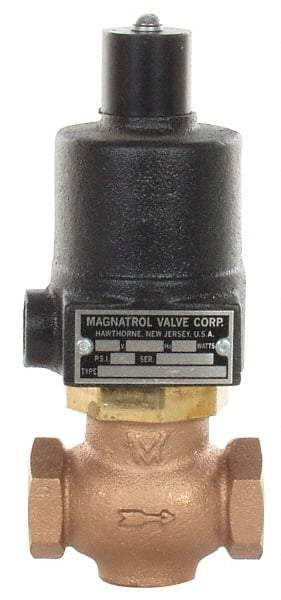 Magnatrol Valve - 3/4" Port, 2 Way, Bronze Solenoid Valve - Normally Open - Exact Tool & Supply